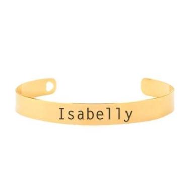 Imagem de Bracelete Personalizado Gravação Nome Isabelly Banhado Ouro 18K - 999003358-Feminino