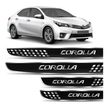 Imagem de Jogo De Soleira Resinada Toyota Corolla 2006 A 2018 Preto - Resitank