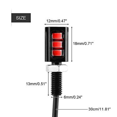 Imagem de 2 par Branco Azul LED LED de Alumínio Luz Placa de Alumínio Com Parafusos Decorativos de Cor Amarela Vermelha para Ajuste Universal para Motocicleta de Carro (Luz vermelha)