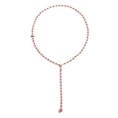 Imagem de Colar gótico com franjas de gota de sangue, gargantilha de cristal vintage, estilo punk, várias camadas, pérolas e contas, clavícula de vampiro gótico, decorações de joias de Halloween, Large, Zinco