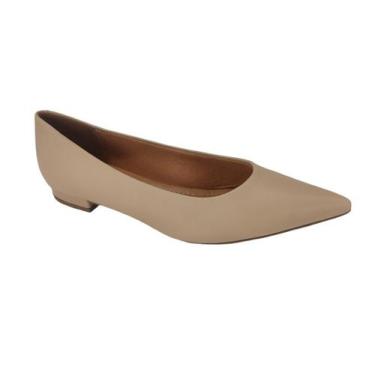 Imagem de Sapatilha Feminina Casual Bico Fino Conforto Vizzano 1206200, 37, Bege