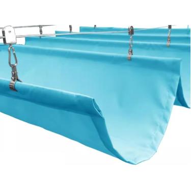 Imagem de Kits De Cobertura De Sombra Retrátil Para Pérgola Para Pátio Kits De Cobertura De Substituição Ao Ar Livre Slide Onda Toldo Vela Deck Varanda Quintal à Prova De Chuva, Blue, Customize