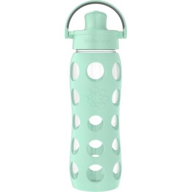 Imagem de Lifefactory Garrafa de água de vidro Active Flip Cap de 650 ml, 650 ml, menta
