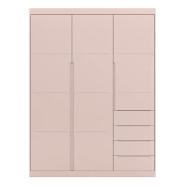 Imagem de Guarda Roupa Infantil Pietra 3 Portas E 4 Gavetas Rosê - Pr Baby Rosê
