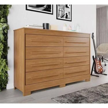 Imagem de Cômoda Califórnia 8 Gavetas 100% Mdf Cinamomo - Benetil