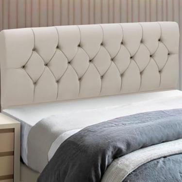 Imagem de Cabeceira Queen Size Estofada Madeira Madri (Bege)