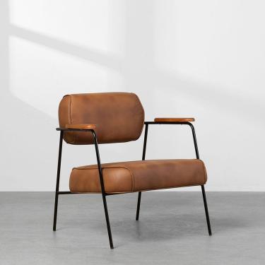 Imagem de Poltrona Hall PU Caramelo