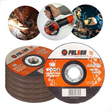 Imagem de Disco De Corte Fino Inox ferro aço 4.1/2 X 1,0 Esmerilhadeira 400 Pçs 