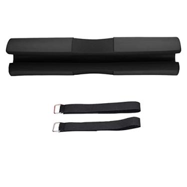 Imagem de Prave de barra de barra de barra pescoço ombro de proteção da almofada de proteção para agachamentos lunges hip pushts de alta densidade NBR borracha espuma de borracha 17.1in (Preto)