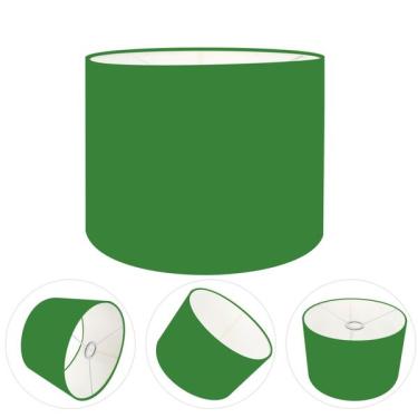 Imagem de Cúpula Abajur Cilíndrica Cp-8014 Ø35x21cm Verde Folha