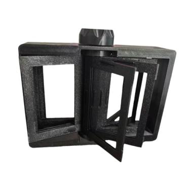 Imagem de Ｂｅｓｇａ Álbum de fotos transparente, mini porta-retratos, suporte para exibição de fotos de 3 polegadas para cartões de visita com foto e retratos artísticos, Preto