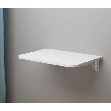 Imagem de Mesa Dobrável De Parede, Mesa Space Savig Hagig, Mesa Para Computador Portátil, Mesa De Parede Para Pequenos Espaços Savig Quarto, Escritório Em Casa, Balcoy, White, 60 * 40CM