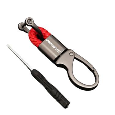 Imagem de jininshengxindianzi Compatible With Versys 650 300 300X 1000 X300 Motorcycle Accessories Keychain Keyring Key Chains Lanyard Chain Key Rings(Red)