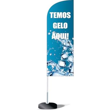 Imagem de Wind Banner 3 Metros Personalizado - Temos Gelo Aqui