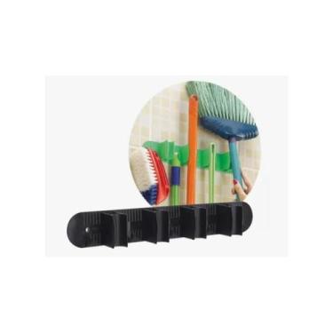 Imagem de Organizador Suporte Para Vassoura + Parafuso Bucha- Preto - Nitron
