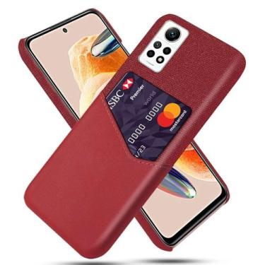 Imagem de Capa para Xiaomi Redmi Note 12 PRO 4G,Tela e tampa de couro PU,Antideslizante,360°cobertura completa à prova de choque com 1 slot de cartão atrás,Prevenção de queda-Red