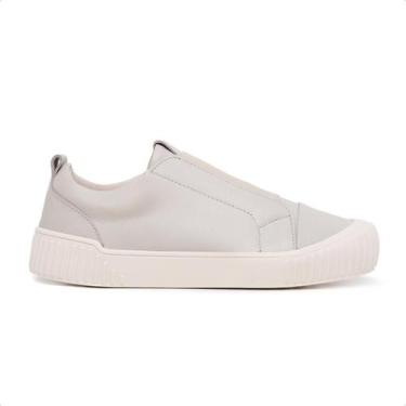 Imagem de tenis feminino em couro slip on - Via Madamah, Cinza, 35