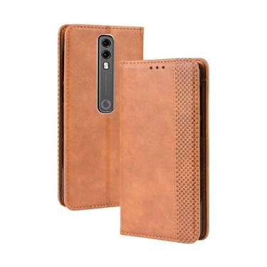 Imagem de Capa para Vodafone Smart V10 VFD730,Capa desenhada em lona,Case Protetora Ultrafina com Empunhadura Macia,Design em Tecido Antichoque e Antiarranhões-Blue