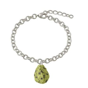 Imagem de Pulseira de Serpentinita - Cristal Natural, Prata 925