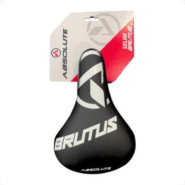 Imagem de Selim Banco Absolute Brutus Preto Branco Bike Wheeling Bmx Pump Track 