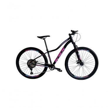 Imagem de Bicicleta Aro 29 Ksx Sd7 Feminina 12v Garfo Com Trava K7 11/50 Freios Hidráulicos Kit 1x12 - Preto/pink/azul Tam. 17