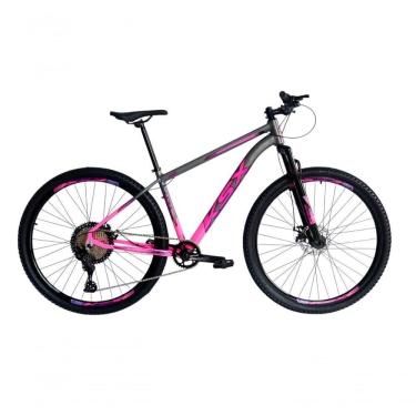 Imagem de Bicicleta Aro 29 Ksx Sd7 12v Garfo Com Trava K7 11/50 Freios Hidráulicos Kit 1x12 - Rosa/grafite Tam. 15