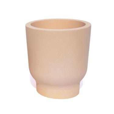 Imagem de Vaso Decorativo Garrafa Invertida Lisa 8cm Cimento Artesanal Palha