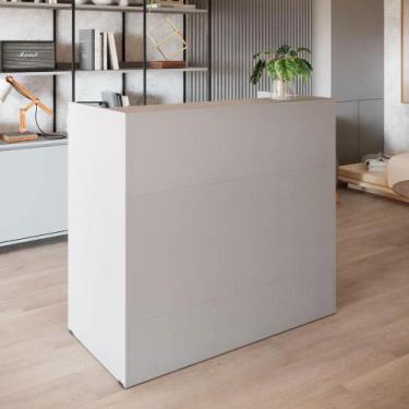 Imagem de Balcão Atendimento Recepção Escritório 90 cm x 110 cm F5 - F5 Office G