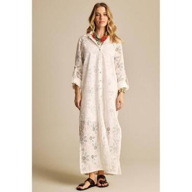 Imagem de Chemise Longo Broderie Branco Yacamim N4-Feminino