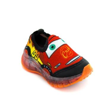 Imagem de Tênis Infantil Menino Crik Luz Carro - Vermelho-Feminino