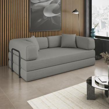 Imagem de Sofá Cama Colchão Casal Compactair Confortável Sala Balaqui