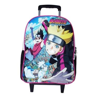 Imagem de Mochila naruto boruto rodinhas oficial masculina grande top