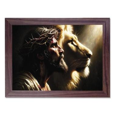 Imagem de Quadro Leão de Judá Família de Leões Leoa Filhotes moderno decorativo 