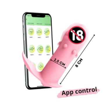 Imagem de Vibrador com Controle por App Bluetooth USB Recarrregável, Discreto, Silencioso, Potente, 9 Modos, Estimulador Feminino(Rosa)