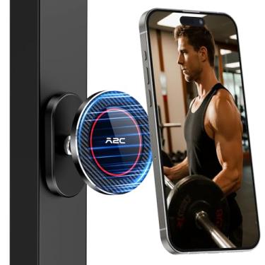 Imagem de A2C Suporte de telefone magnético para academia MagSafe, presente essencial de treino de alta qualidade para homens e mulheres, [ímã duplo] acessórios de academia compatíveis com iPhone 16 15 14 13 12