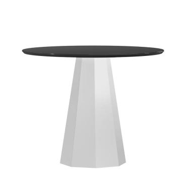 Imagem de Mesa Redonda 4 lugares Com Vidro de 100cm  Sem Cadeiras Isis - New Ceval