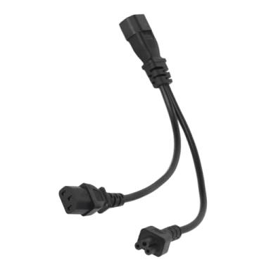 Imagem de Eacam Y Splitter Power Plug Cord IEC320 C14 a C13 e C5 Adaptador de Conversor Feminino Cabo 10A 250V, Design Reforçado, Com Tampa Externa PVC para Fontes de Alimentação de Laptop