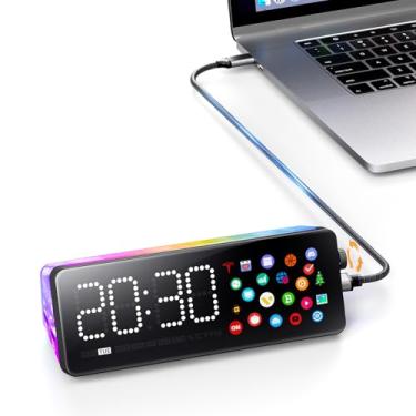 Imagem de Estação de ancoragem para laptop (7 em 1), estação de ancoragem com tela, vários aplicativos integrados, base USB C com HDMI 4K a 60Hz, entrega máxima de energia de 90W, Ethernet de 1 Gbps, hub USB C