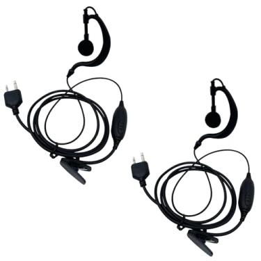 Imagem de Earphmice Fone De Ouvido Walkie Talkie Com Microfone, 2 Pinos, Formato G, Clipe Para Orelha, Rádio, Compatível Midland Gxt1000Vp4 Lxt500Vp3 Gxt1050Vp4 Gxt1000Xb, Pacote