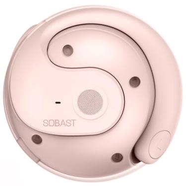 Imagem de Fones de ouvido suspensos sem fio de orelha aberta, ideal para treino, design sem fio com conectividade sem fio, esportes - orientado com bateria ultra longa, formato esférico, rosa