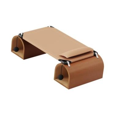 Imagem de IEUDNS Cama elevada para gatos, berço para animais de estimação com travesseiro, túnel, espreguiçadeira removível, rede de madeira para gatos para casa, CafÉ