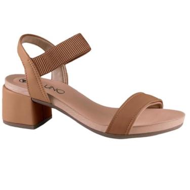Imagem de Sandalia Via Uno Salto Bloco Elastico Ref 889002siavv Caramelo 034