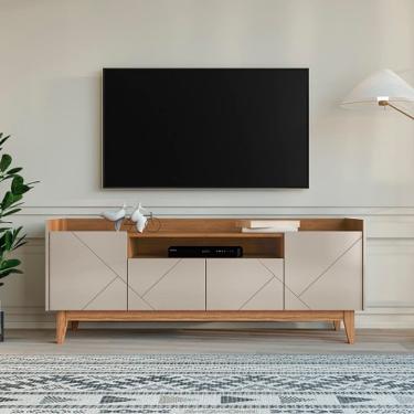 Imagem de Rack Adria 1.80 Off White/Cedro - Casa D Móveis