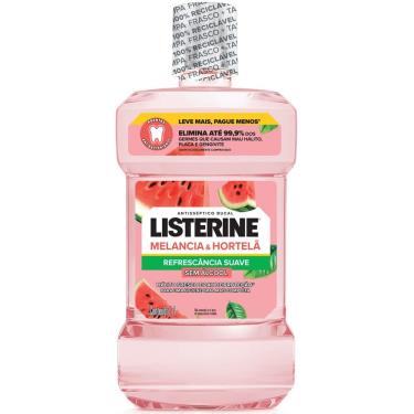 Imagem de Antisséptico Bucal Listerine Melancia e Hortelã Refrescância Suave Sem Álcool 1L