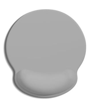 Imagem de Auhoahsil Mouse Pad, mouse pad ergonômico com descanso de pulso, gel para alívio da dor, suporte de pulso para laptop, mousepad com base de poliuretano antiderrapante, mouse pads para mesa, cinza