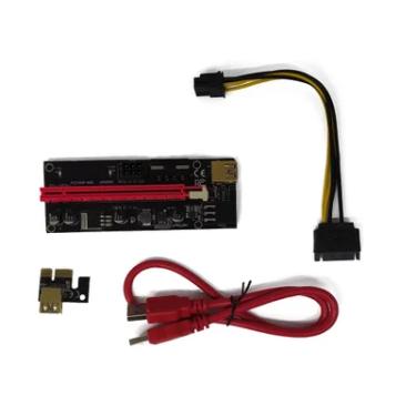 Imagem de Extensor Placa Riser Knup Kp-pl906, Pci-e 009s, Cabo USB 3.0 Vermelho