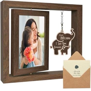 Imagem de Porta-retrato para mães do filho das filhas, presente de aniversário de Natal, dia das mães, para novas mães e pela primeira vez, exibe duas fotos de 10 x 15 cm