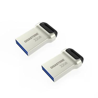 Imagem de Gigastone Flash Drive Z90 USB 3.1 de 32 GB, pacote com 2 unidades flash USB com alta velocidade e desempenho confiável para PC, computador, Mac, compatível com interface USB 2.0/3.0, ajuste de metal à