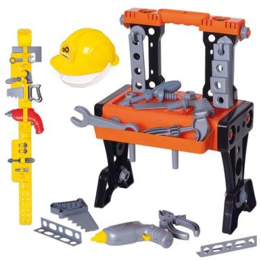 Imagem de Kit Ferramentas Bancada Oficina Completa Infantil Brinquedo - Samba To
