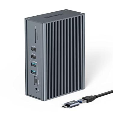 Imagem de USB C Docking Station Support Dual Monitor 1080P Universal Laptop Dock with Power Supply for MacOS Windows